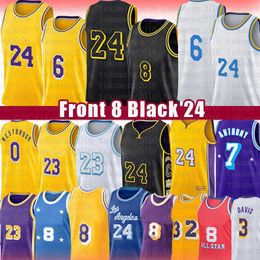 Baseball Jerseys Mens Youth Kids Russell Westbrook Carmelo Anthony Basketball Jersey 23 James 6 24 8 3 0 7 Davis LeBron 32 Black Mamba Movie Space Jam Tune Squad 2