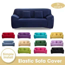 Chair Covers GURET Elastic Sofa For Living Room Solid Color Furniture Cover Corner Slipcovers Couch L Shape Armchair Protector