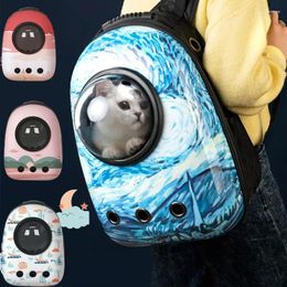Cat Carriers Portable Pet Carrying Travel Bag Breathable Space Transparent Double Shoulder Carrier Dog Transport Backpack