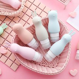 Storage Bottles Silicone Travel Sub-bottling Portable Skin Care Products Water Milk Shower Gel Mini Cute Animal Small