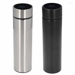 Mugs Coffee Flask LED Display Smart Water Bottle Easy To Clean Stainless Steel For Travel Cycling Office