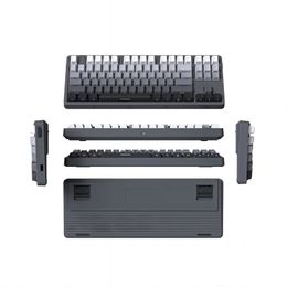 G87 PRO Gasket Wired Keyboard 87 Keys Hot Swappable DIY Wireless BT Mini RGB Gaming Red Blue Switch Mechanical Keyboard Set