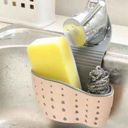 Kitchen Storage Adjustable Snap Drain Basket Soap Sponge Holder Useful Suction Cup Sink Shelf Sucker Racks