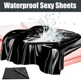 Waterproof Adult Sex Bed Sheets For Sex Game Lubricants Waterproof Bed Cover Couple Flirt Wetlook Bondage Wet Play Sex Tool 240511