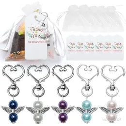 Party Favor 40 Sets Of Angel Key Chain Pendants For Baby Gifts Wedding Guests Thanksgiving Parties Table Decorations