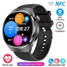 2024 Relógios inteligentes esportes gt4pro redond roundwatch smartwatch bluetooth chamado à prova d'água Sports Smartwatch Assistência de voz