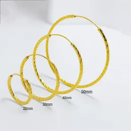 Hoop Earrings Stainless Steel 20/30/40/50mm Round Circle For Women Twisted Ear Cuff Brincos Femme Trendy Jewellery Gifts