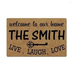 Carpets Welcome Live Laugh Love Personalised Door Mat Funny Doormat Outdoor Porch Patio Front Floor House Rug Home Decor