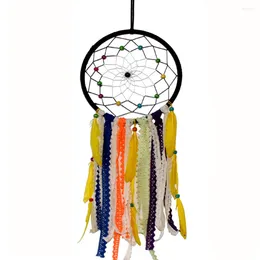 Decorative Figurines Bohemia Ribbon Lace Dream Catcher For Home Wall Hanging Decoration W3084