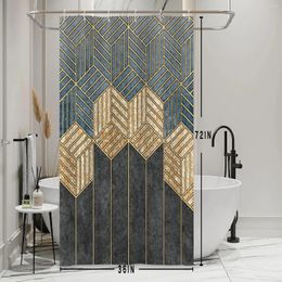 Shower Curtains Modern Geometric Pattern Curtain Waterproof Polyester Bath Bathroom Bathtub Decoration Home Decor With Hooks