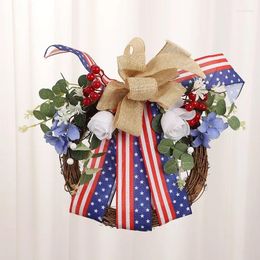 Decorative Flowers Idyllic Fourth Of July Wreaths Patriotic American Winter Stems For Vases Wild Flower Garland Wedding Idea Decorations