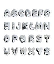 8mm 1300pcslot AZ One rhinestone Slide letter DIY charms Alphabet Accessories fit for 8MM phone strips keychains6040519