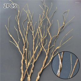 Decorative Flowers 2 Pcs Simulation Dried Branch Artificial Plant Plastic Fake Tree Branches Wedding Home Decor