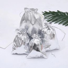 Storage Bags 1PSC Bundle Pocket Portable Makeup Bag Multidimensional Sliver Colour Pockets Drawstring Jewellery Cloth