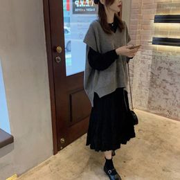 Work Dresses Women's Spring And Autumn 2024 Fat Sister Show Thin Belly Cover Dress Son Foreign Air Age Reduction Two Piece Suit Commuting