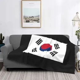 Blankets Korean Flag Of South Korea Taeguk Taegukgi Taegeukgi Pure & Simple On Black. Air Blanket