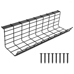 Hooks Storage Rack Chic Wire Iron Cable Organiser Board Container Desk Trays Office Desktop Drawers