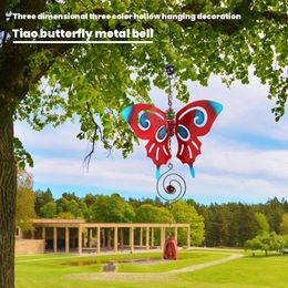 Decorative Figurines Three-Color Hollow Butterflies Wind Chimes Personalized Home Ornament For Living Room Bedroom