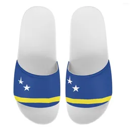 Slippers Curacao Dominica Flag Print Ladies Summer Anti-slip Outdoor Beach Fashion Lightweight Sandals Flip Flops