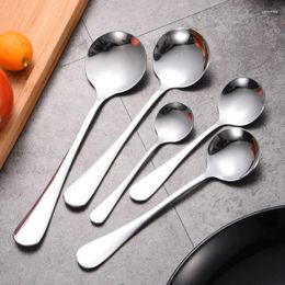 Spoons Withered 304 Stainless Steel Tableware Wholesale 1010 Series Round Spoon Rice Coffee Ice Cream Children's Small Spoo