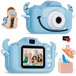 Cartoon Kids Camera 1080P HD Shockproof Video Recorder Player with 2 inch IPS Screen Portable Toys Children Toy Cameras 240509