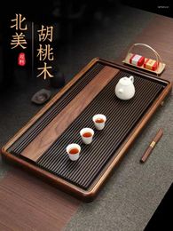 Tea Trays Walnut Tray Bakelite Household Dry Brew Simple Table High-end Solid Wood Set