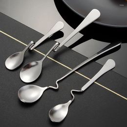 Coffee Scoops Twisted Cup Spoon Curved Handle Milk Tea Fashion Design Gadgets Home Supplies Stir Distortion