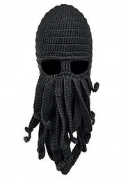 Knitted Face Mask Octopus Knitted Windproof Hat Wool Ski Face Masks Event Party Halloween Knitted Hat Squid Cap Beanie Cool Gifts 4101635