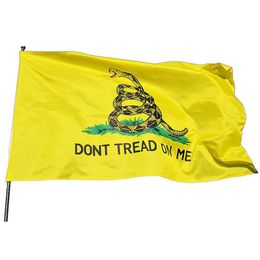 Banner Flags 3X5Ft Snake Flag Yellow Snakes Gadsden State Tea Party Cpeper Dont Tread On Me Drop Delivery Home Garden Festive Supplie Dhsjx