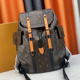 Designer backpack Women book Schoolbag Fashion Bags back pack Outdoor travel Backpack Style Stripes Letter Genuine Leather School Casual Motorcycle bag