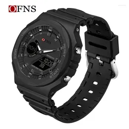 Wristwatches OFNS Top Style Outdoor Sports Watches Men LED Digital Military Waterproof Electronic Watch Relogio Masculino