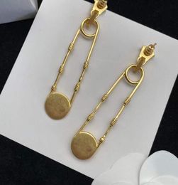 Fashion designer pin Dangle Chandelier earrings for lady women Party wedding lovers gift engagement jewelry for Bride3608213