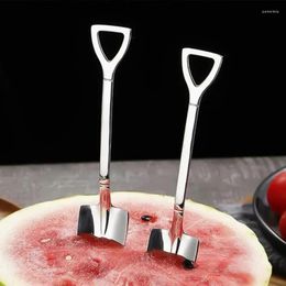 Spoons Shovel Spoon Stainless Steel Teaspoon Coffee Stirring Fruit Ice Cream Dessert Scoop Kitchen Party Tableware Accessories