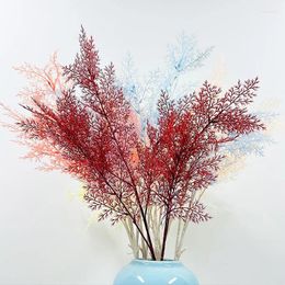 Decorative Flowers Artificial Fog Smog Frost Rime Grass Wedding Party Bouquet Home Decoration Wall Fake Flower Christmas Decor Garden