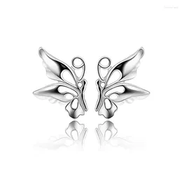 Stud Earrings Girls' Cute Minimal Butterfly Hollow Geometric Tiny Lovely Insect Female Earring Piercing Accessories For Women