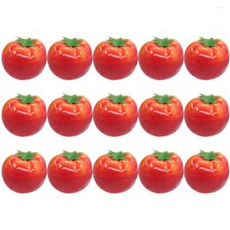 Decorative Flowers 15 Pcs Decorations Artificial Tomato Faux Plants Simulation Vegetables Foam Fake Model