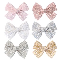Bow Barrettes Girls Kids Solid Color Sunflower Bowknot Clips Hairpins Children Hair Accessories Toddler Cute Headwear YL2540