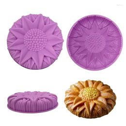 Baking Moulds 3D Flower Silicone Cake Mold Dessert Large Sunflower Shape Handmade Pastry Cookie Tool (random Color)