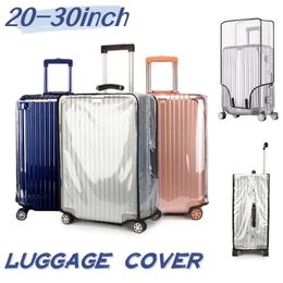 Transparent PVC Luggage Cover Waterproof Trolley Protective Thicken Durable Suitcase Dust Protector Travel Accessory 240429