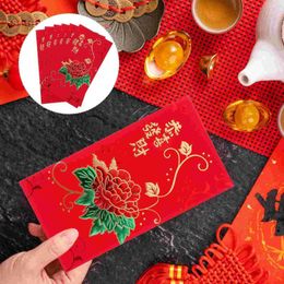 Gift Wrap 6 Pcs See Red Envelope Bag Chinese Year Envelopes Paper Packets R Calendar