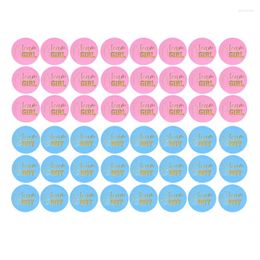 Party Decoration 48 Pieces Gender Reveal Stickers Games Team Boy & Girl Perfect Supplies And
