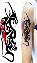 Waterproof Temporary Tattoo Sticker Of Body 1056cm Cool Man Dragon Tattoo Totem Water Transfer High Quality3175230
