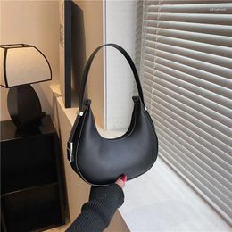 Shoulder Bags Fashion Luxury Design Pu Leather Hobo Bag Women Half Moon Clutch Handbag Purse Female Underarm Lady Trendy Totes