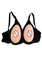 drop high quanlity straps on one piece silicone breast forms fake rubber boobs 600 g per pair A cup for trangender6536757