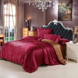 Bedding Sets Silk Set A/B Version Design Duvet Cover Bed Sheet Pillow Quilt High End Atmosphere Multicolor Optional