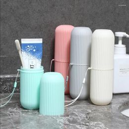 Storage Bottles Creative Nordic Travel Portable Toothbrush Cup Bathroom Toothpaste Holder Case Box Organizer Toiletries