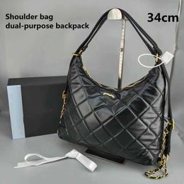 Retail Wholesale 95% Off Chain Classic Womens Handbag Large Cowhide Metal Hippie Strap Black Designer Crossbody Bag Capacity Garbage Shopping