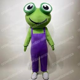 2024 Halloween Cartoon Frog Mascot Costumes Halloween Cartoon Character Outfit Suit Xmas Outdoor Party Festival Dress Promotional Advertising Clothings