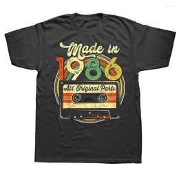 Men's T Shirts Novelty Made In 1986 38th Cassette Tape Vintage Streetwear Short Sleeve Birthday Gifts Summer T-shirt Mens Clothing