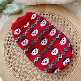 Dog Apparel Pet Christmas Sweater Red Little Teddy Maltese Yorkshire Cat Clothes Autumn Winter For Small Dogs